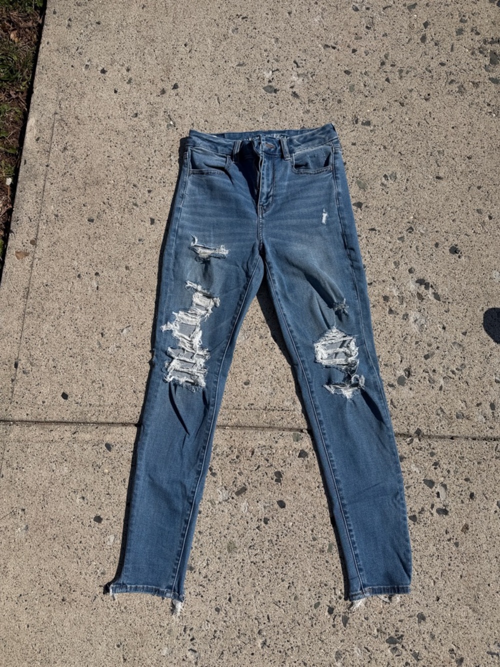 American Eagle Distressed Women’s Skinny Jeans - Blue